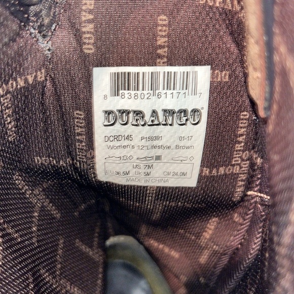 Durango Crush Accessorized cowgirl Boot boho western festival concert -size 7 - Picture 10 of 12